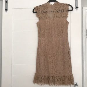 Nude high neck Vici dress
